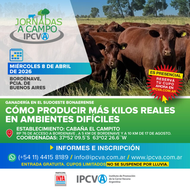8 de abril: Jornada a Campo del IPCVA en Bordenave, Provincia de Buenos Aires